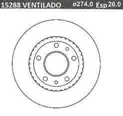 DISCO FRENO (274mm) DEL KIA CARNIVAL 01