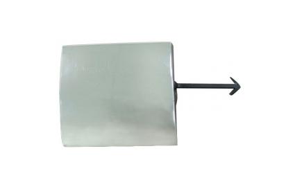 Tapa de paragolpe delantero para gancho de remolque cromada