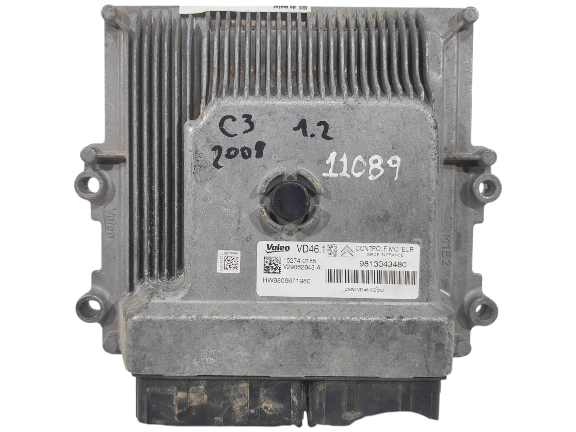 ECU de motor Citroen / Peugeot 1.2 12V HNZ HN01 EB2DT THP/ 110PK , Ref: 11089-K3C6