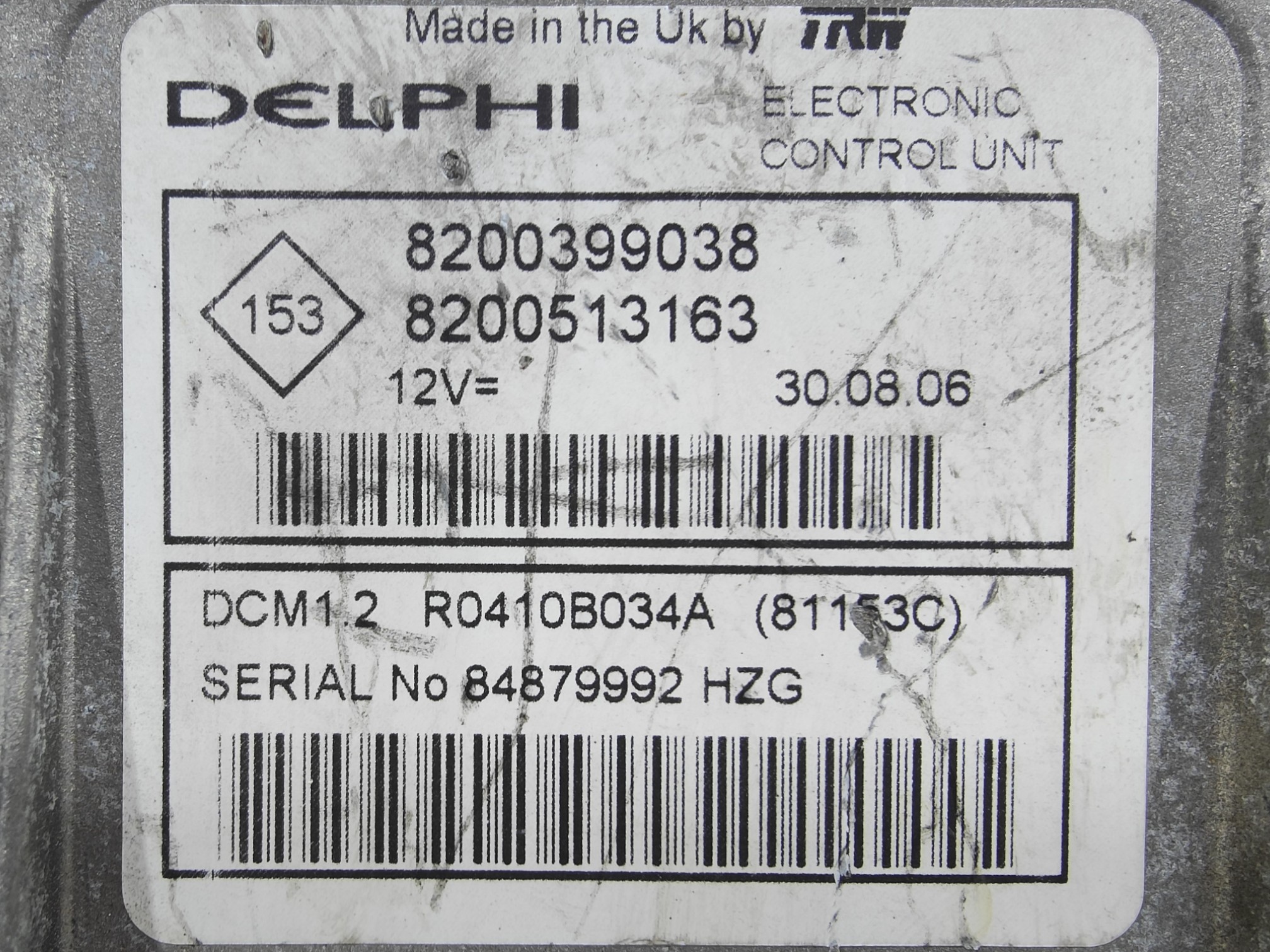 ECU de motor Renault MEGANE II 1.5 DCI 85HP , Ref: 10977-K3B11