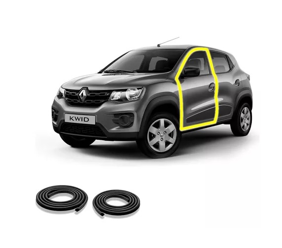 BURLETE PUERTA DELANTERA PEUGEOT 208 5 PUERTAS RENAULT KWID JUEGO DE 2 [SILVAFLEX]