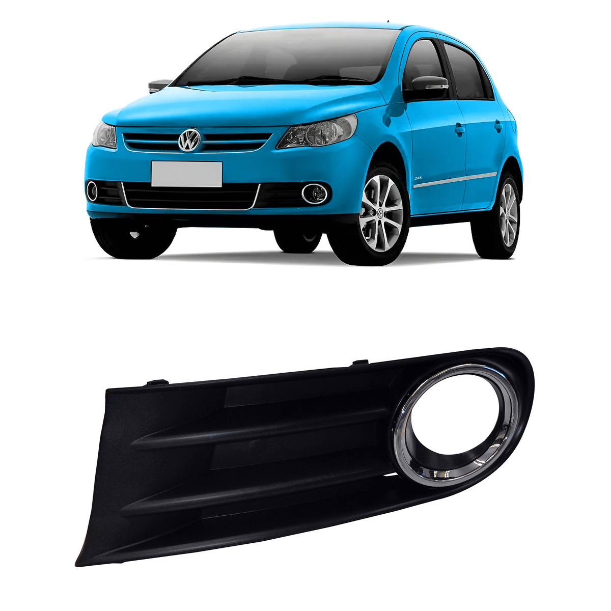 Rejilla Lateral de Caminero Con Aro Cromado Izquierdo VW Gol Saveiro G5 2009 2013