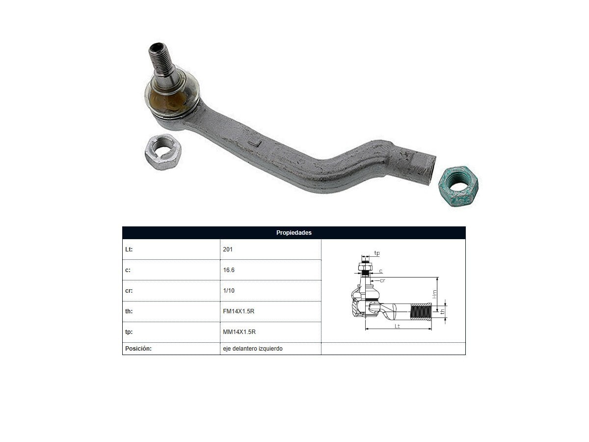 Puntero Mercedes Benz B 200 (W245)/B 180 (W245)/A 150 (W169)/A 160 (W169) 03-13 Izq