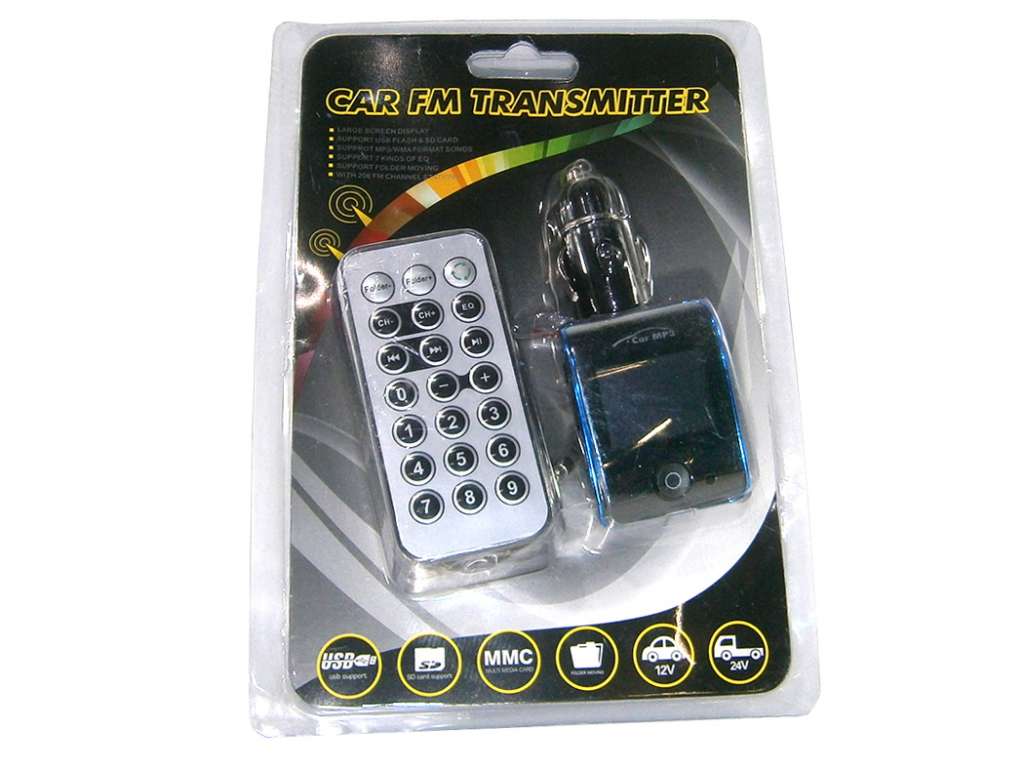 TRANSMISOR UNIV. POR FM MP3/SD/USB