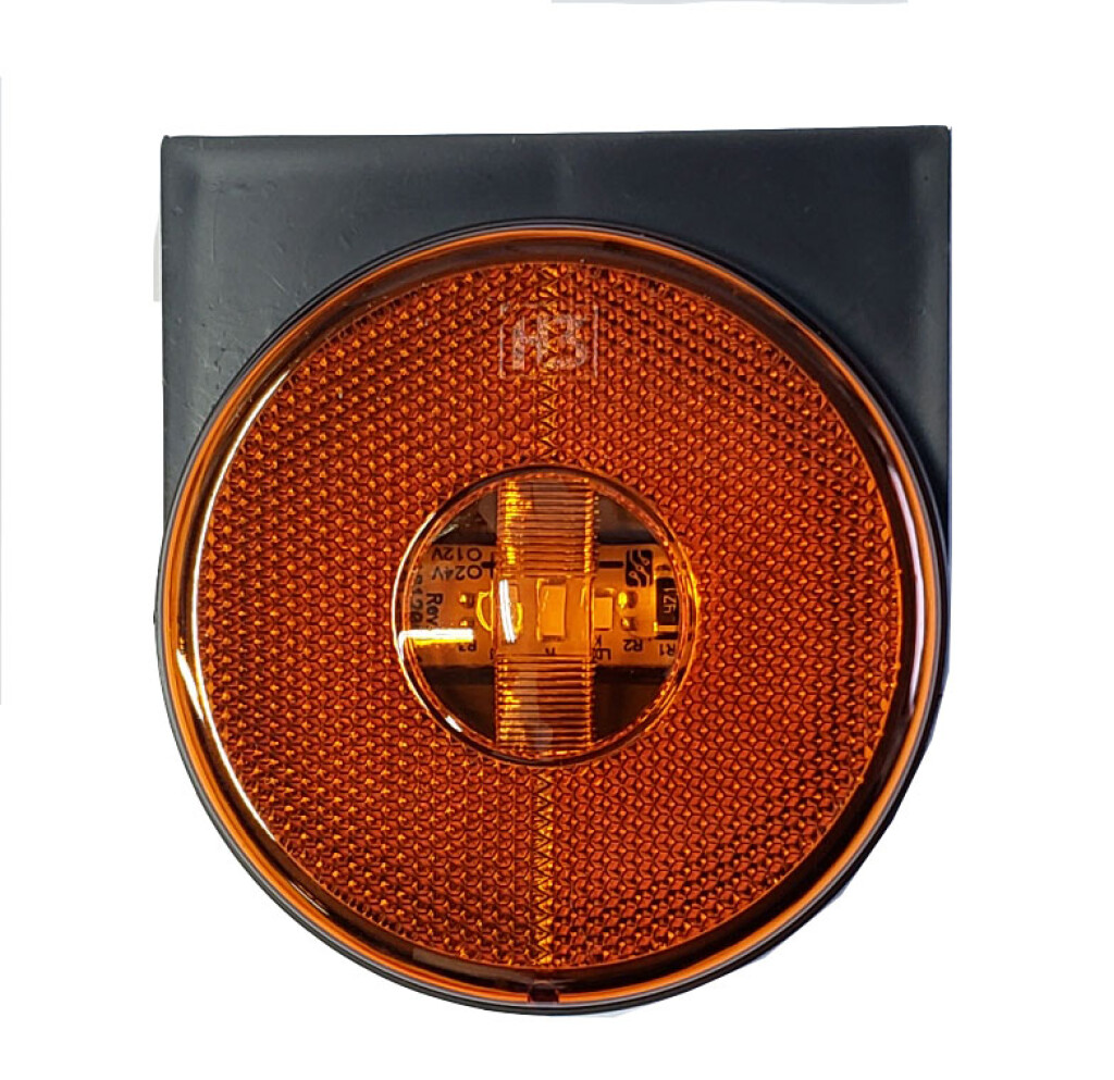 Baliza Lateral LED Ambar 88mm con Soporte Ficha 2 Terminales H3 12-24V