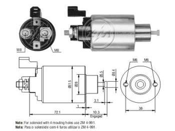 SOLENOIDE MITSUBISHI VARIOS MODELOS 12V