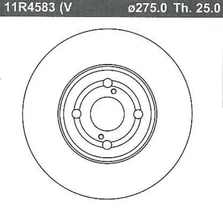 DISCO FRENO (275mm) DEL TOYOTA COROLLA 05 DIESEL