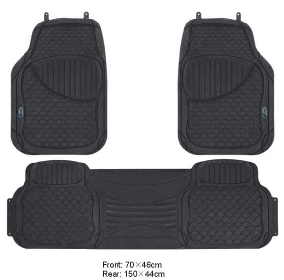 JUEGO DE ALFOMBRAS DE GOMA COLOR NEGRO PARA CAMIONETA