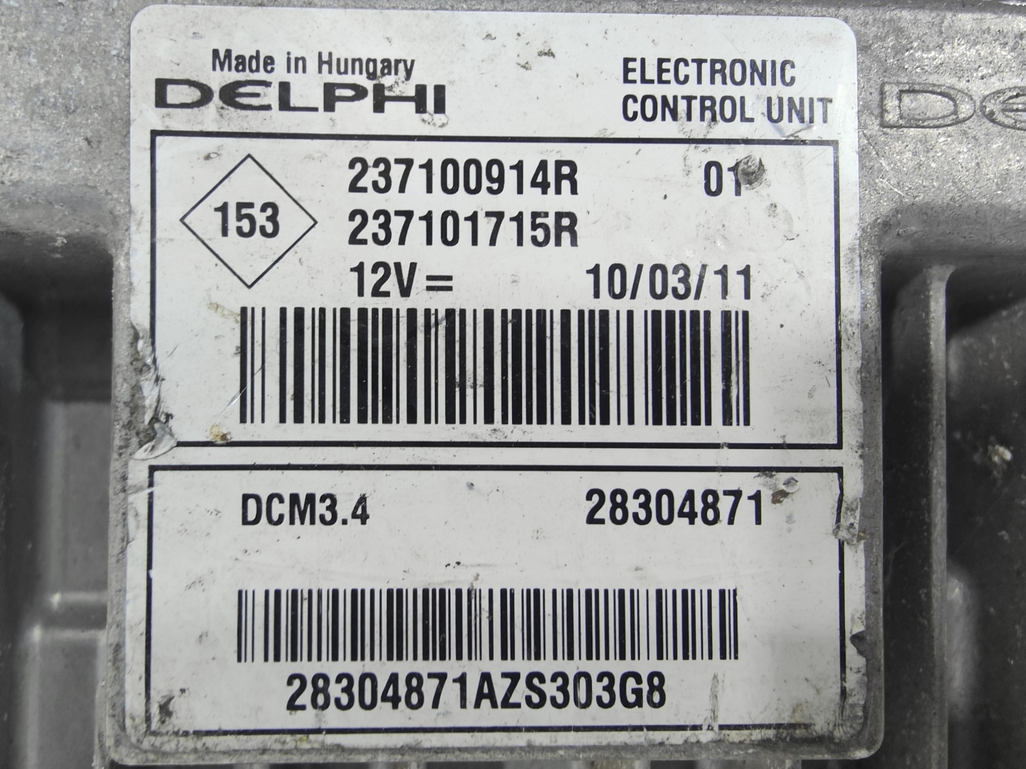 ECU de motor Renault Megane 1.5DCI , Ref: 8347-K3B5