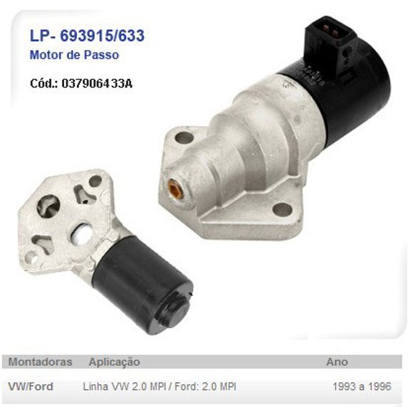 ACTUADOR DE MARCHA LENTA FORD/VW 2.0 MPI 1993-1996