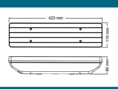 FAROL BAIML 1350E IZQ.TRAS.RECT.MBENZ 12V S/FICHA