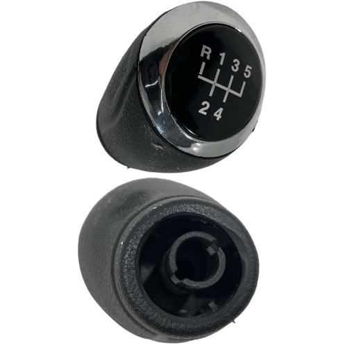 PERILLA PALANCA CAMBIOS CHEVROLET ONIX COBALT PRISMA NEGRA ARO CROMADO (ENCASTRE DE TORNILLO)