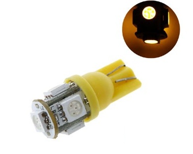 LAMPARA LED XE C/IMP 12V 5 LED AMARILLA=501