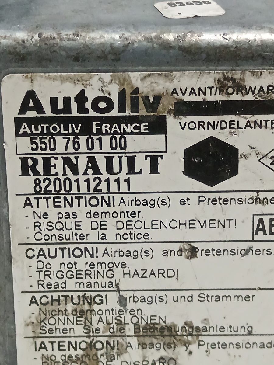 Centralita Airbag Renault Clio II Fase II (B/CB0) 2001-2013 Authentique 550760100