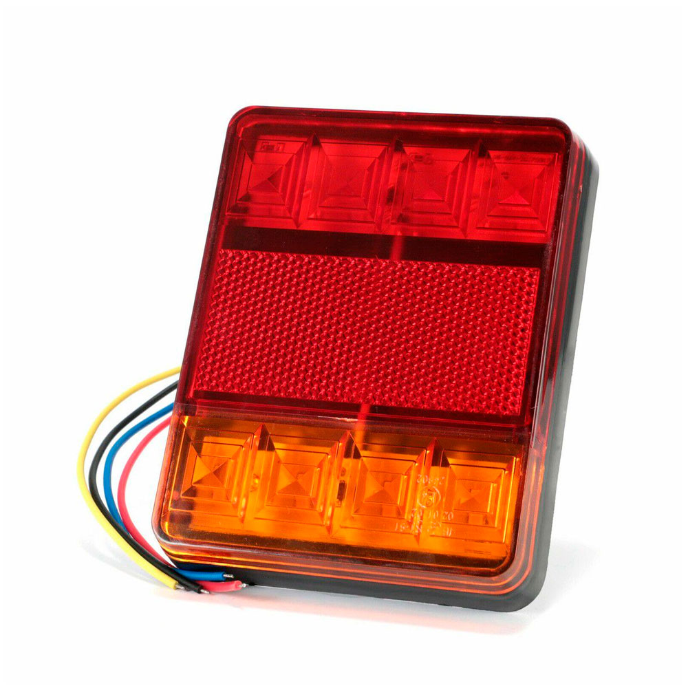 Faro trasero para tráiler 12-24V con 8 LEDs rojo y ámbar