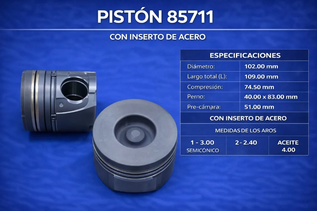 PISTON (102.00) CUMMINS ISF 3.8 STD (1CIL)