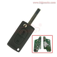 Mando a distancia con chip para Peugeot 307, Citroën C4 y C3