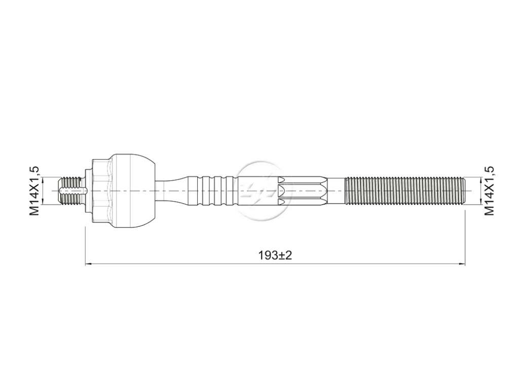 PUNTERO CREMALLERA FO ECOSPORT 03/12 4X2 DH 14MM