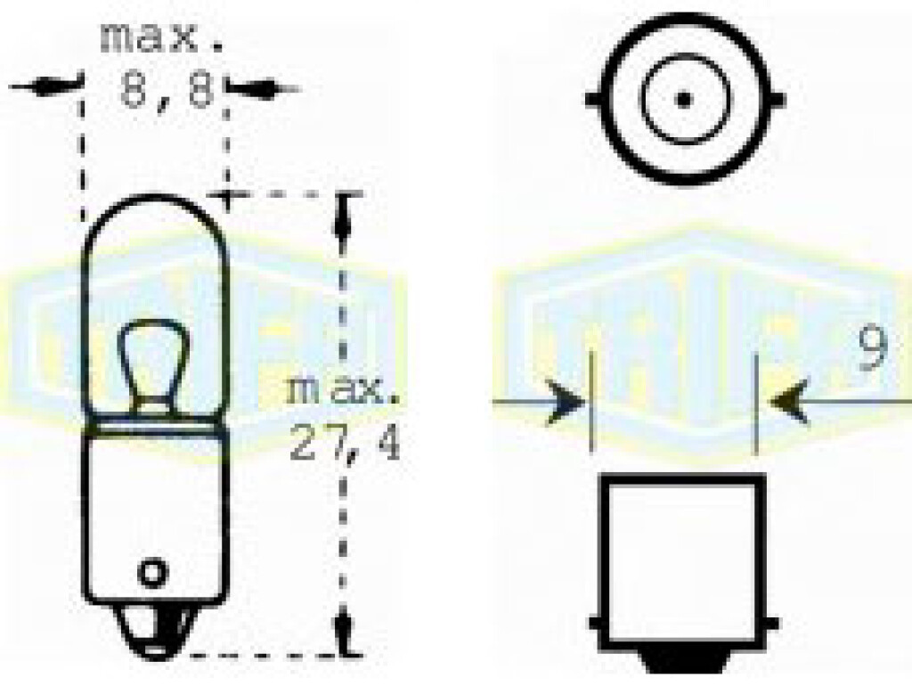 LAMPARA - 24V T4W BA9S TRIFA