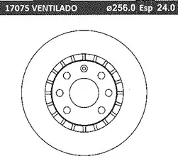 DISCO FRENO (256mm) DEL DAEWOO-GM