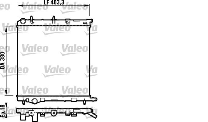 RADIADOR AGUA MOTOR CITROEN PEUGEOT C3 1.4 NAFTA C3 2017> 208 SIN CAÑO CURVO NRF [NRF]