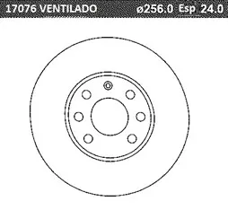 DISCO FRENO (256mm) DEL DAEWOO-GM