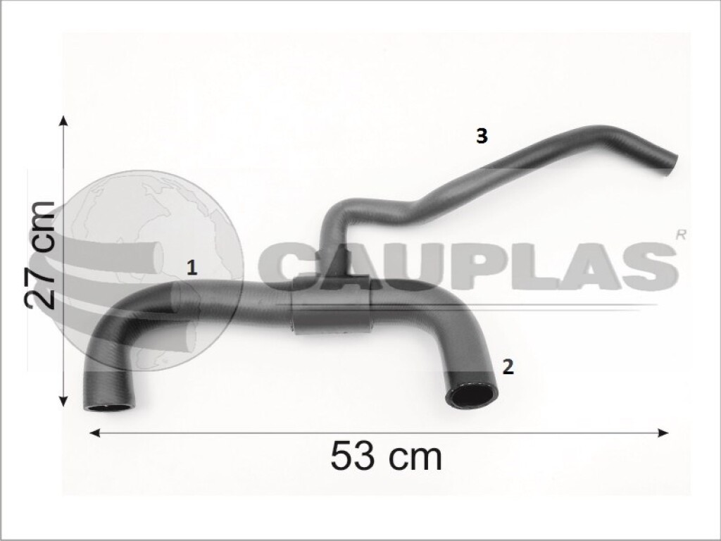 CAÑO VOLKSWAGEN GOL/PARATI 1.9 D G.III RAD.INFERIOR C/DERV CAUPLAS