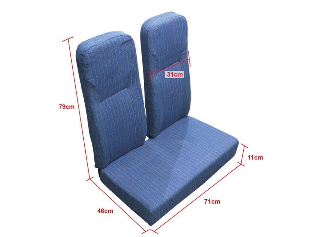 ASIENTO TRASERO UNIV. COMUN AZUL