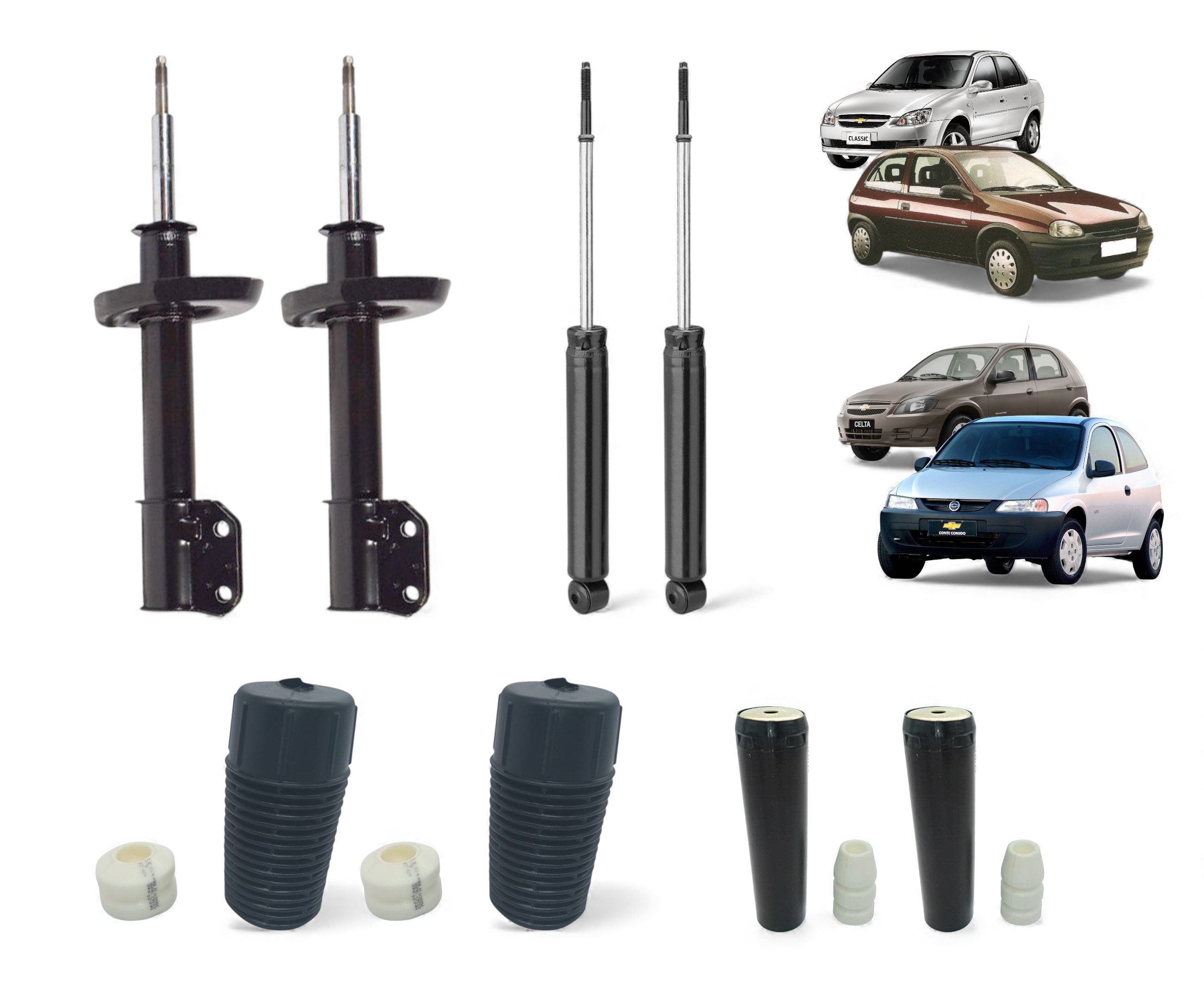 KIT AMORTIGUADORES COMPLETO CORSA - CELTA