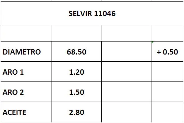 AROS  68.5mm DAEWOO DAMAS-TICO 0.50 CTI