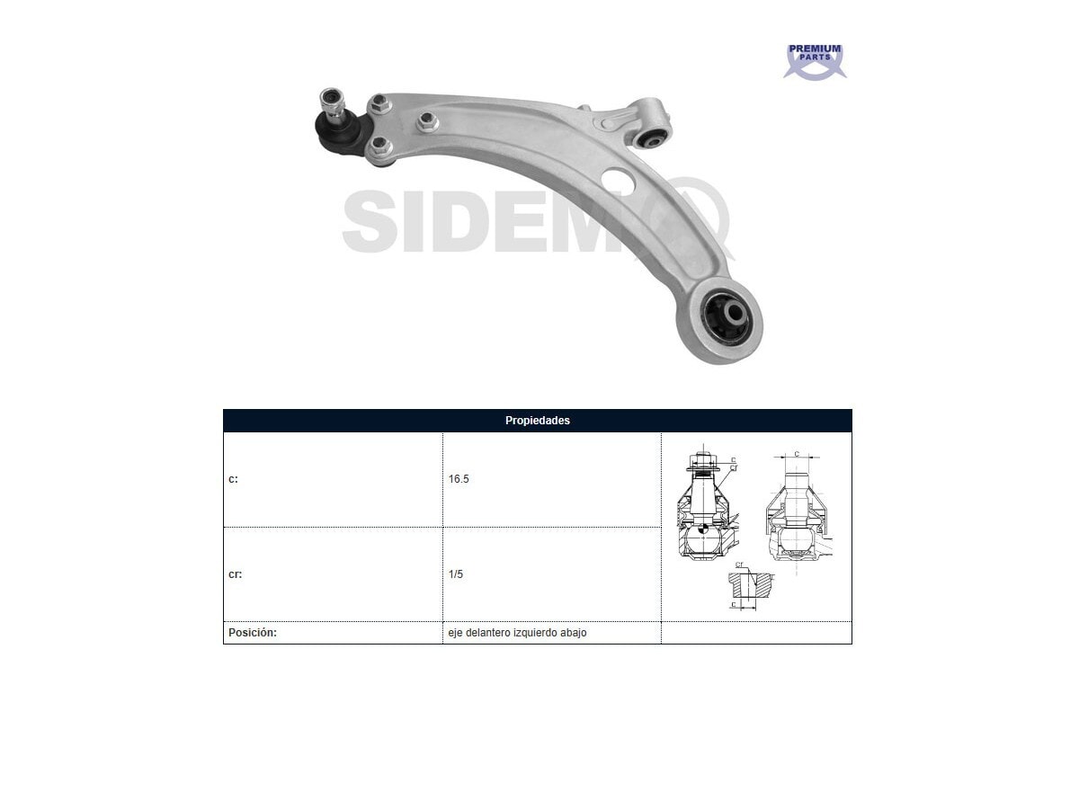 Parilla De Suspension Delantera Ford Ecosport 12-25 Izq