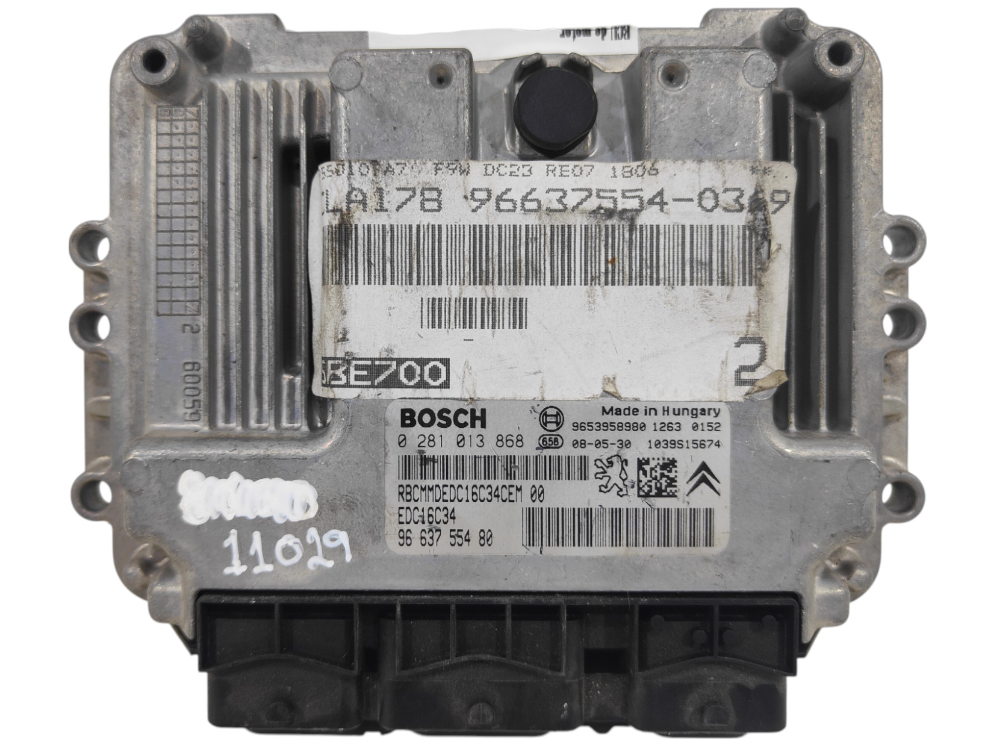ECU de motor Peugeot 207 1.6 HDI , Ref: 11029-K3C11