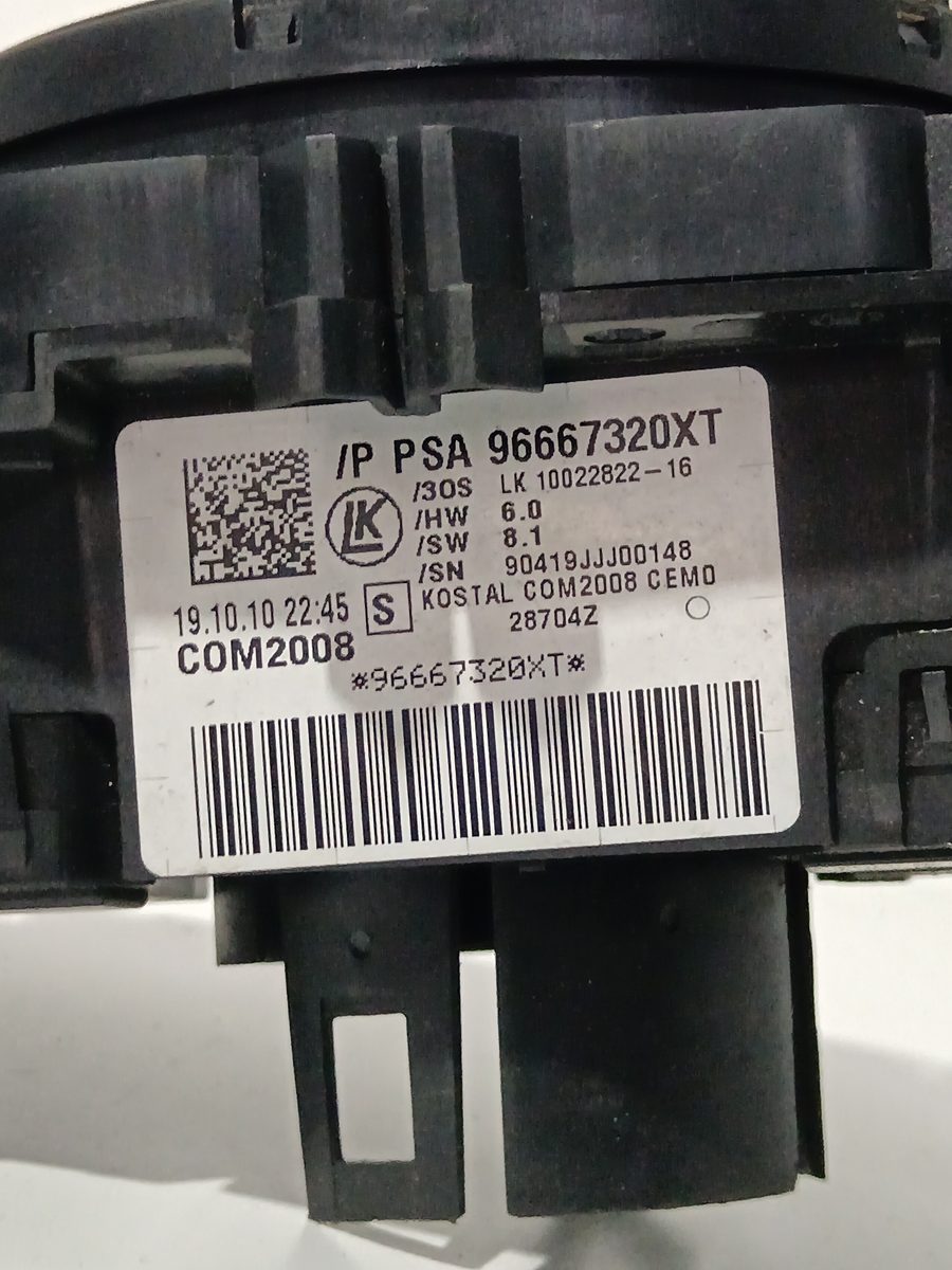 Llave de Luces Limpiaparabrisas Peugeot 3008 2009-2016 Access 1.6L 82kW 96667320XT
