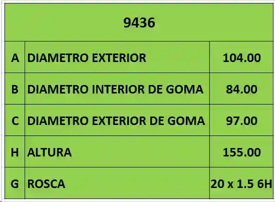 FILTRO ACEITE 20 x 1.5 6H KIA (PH4853)