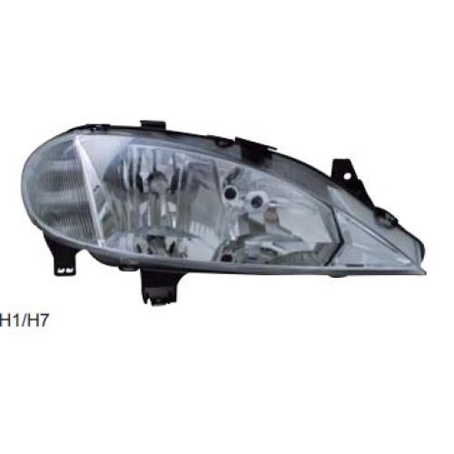 SEMIOPTICA RENAULT IZQ. MEGANE 99...2008 (H7 + H1 + 12V 21W) VIDRIO LISO  TYC 7701047184