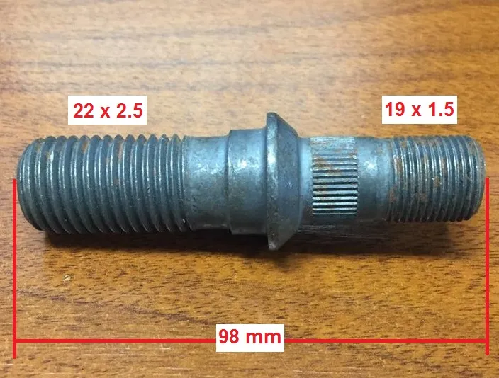 TORNILLO 19 X 1.5 / 22 X 2.5 X 98 TRA DER (K)