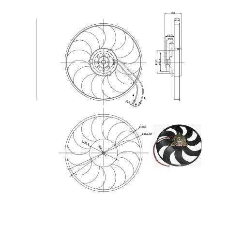 ELECTROVENTILADOR FIAT SIENA 1.7D 2001...2007 -INGERTO- DZM7123-DZBY1375 SURAN 1.9D ZD168325