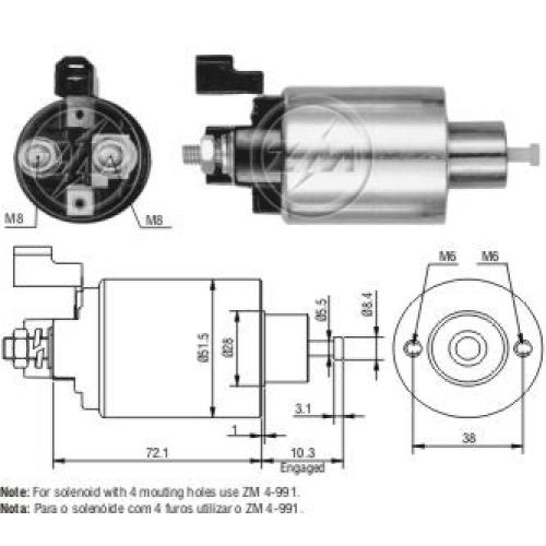 AUTOMATICO ARRANQUE CHEVROLET S10 2.8TD BLAZER MITSUBISHI 12V 78773