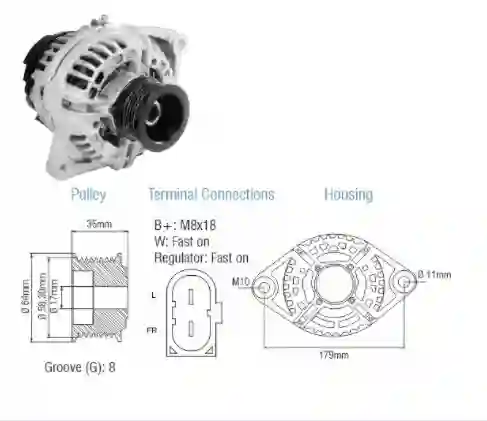 ALTERNADOR VW WORKER 12V (90A)