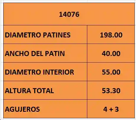 Campana de freno trasera