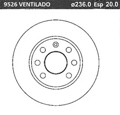 DISCO FRENO (236mm) DEL DAEWOO-GM BREME