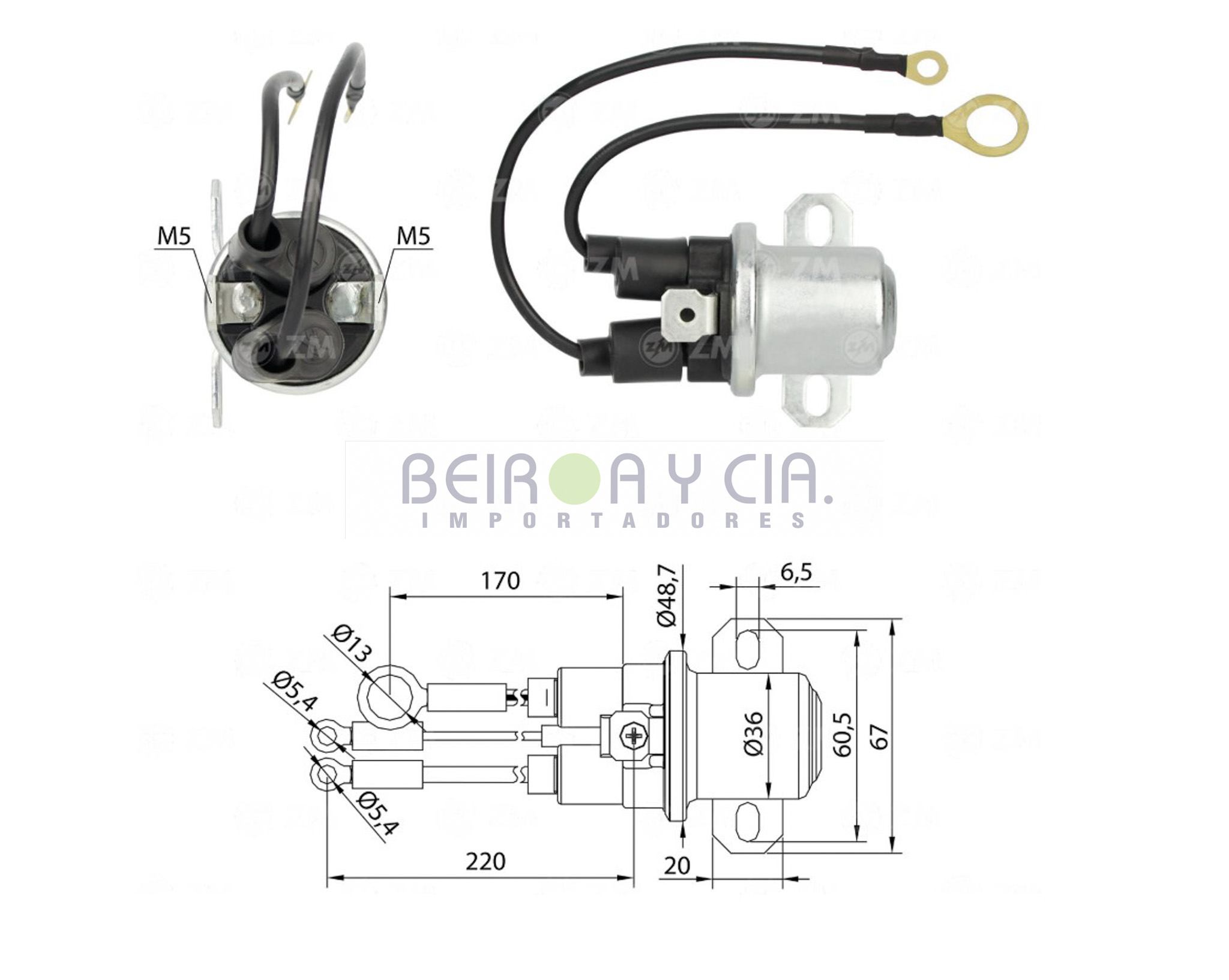 AUTOMATICO ZM 5-408 AUXILIAR 24V 4 CABLES DELCO REMY