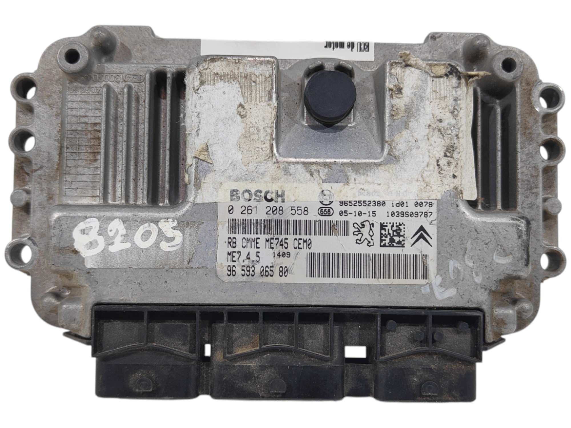 ECU de motor Peugeot 307 1.6 16V , Ref: 8205-K3A5