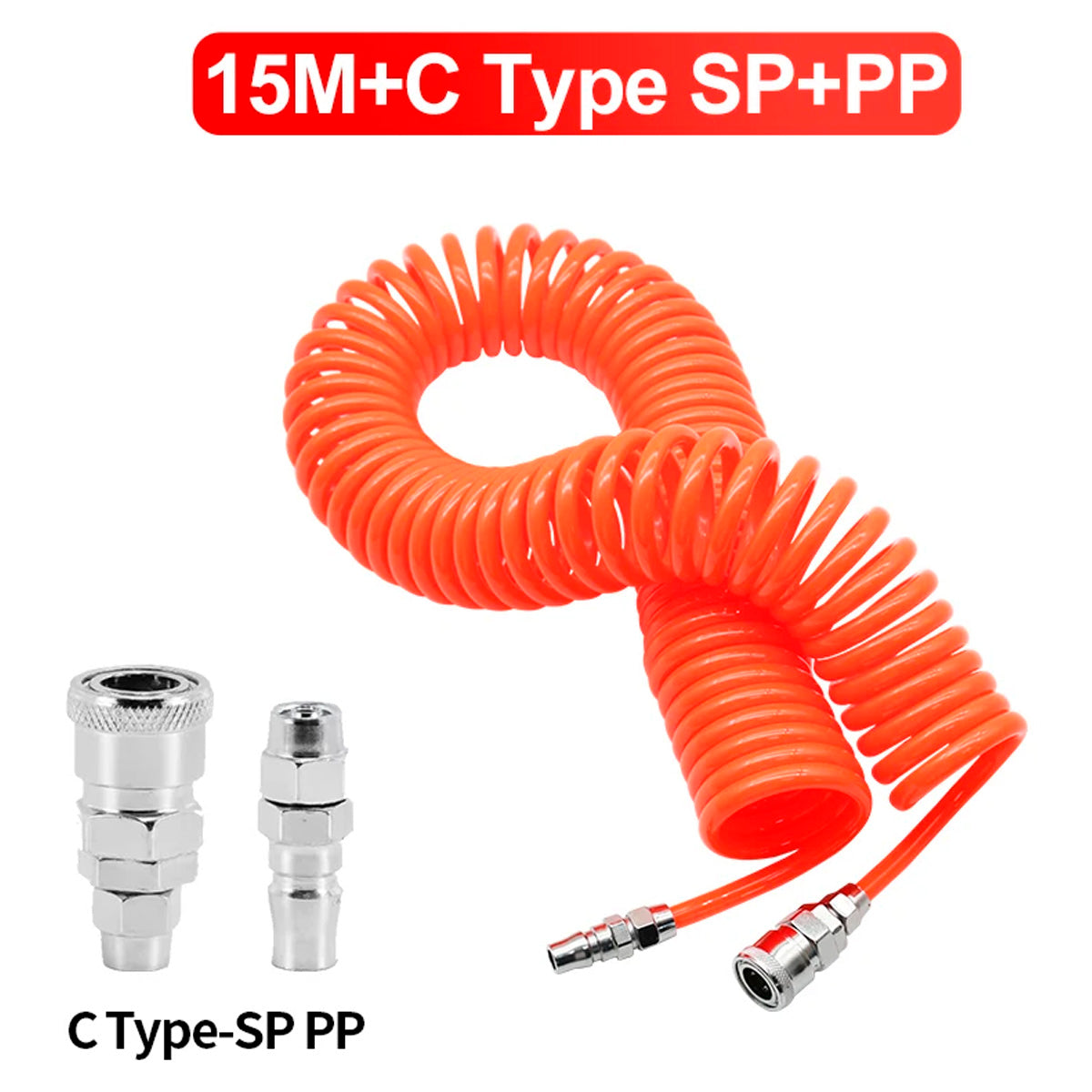 Manguera Espiral Aire Camiones con Acoples