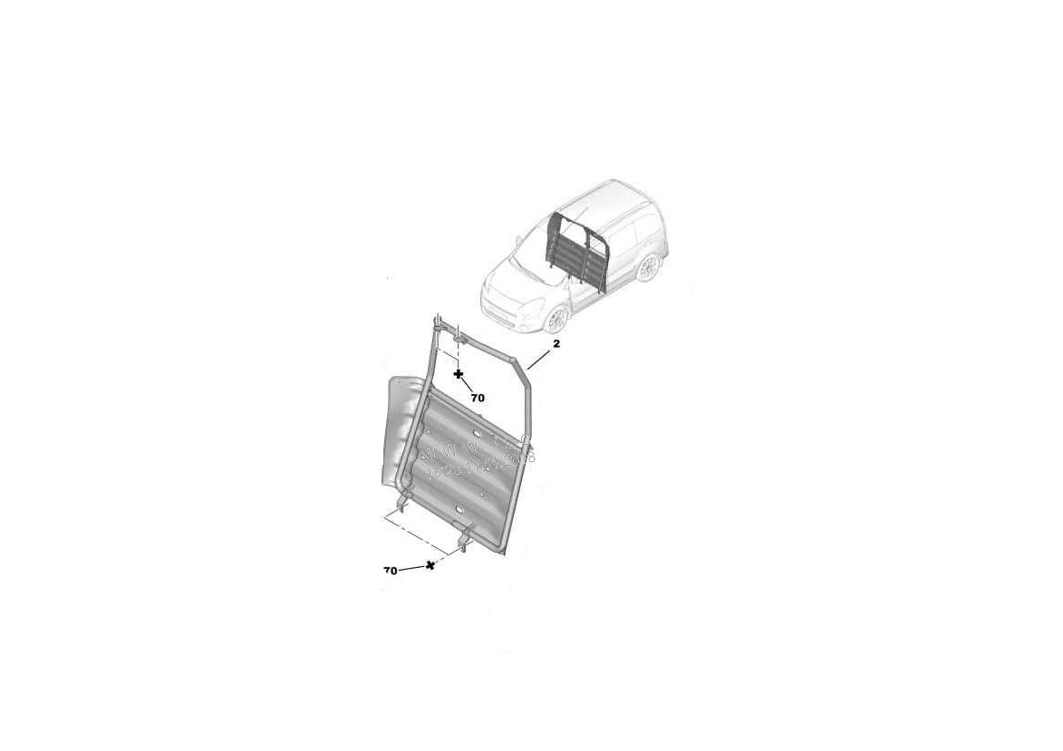 TAPA SEPARACION DE CAJA CON HABITACULO PEUGEOT CITROEN BERLINGO B9 PARTNER B9 7220VG