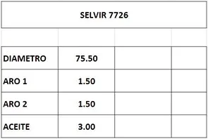 Juego de aros de pistón para Hyundai Accent 1.5, diámetro 75.5 mm, medida estándar CTI