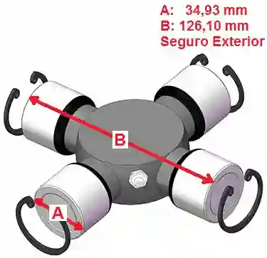 CRUCETA 34.93mm U952 5-275X IVECO/FORD/MB/VW