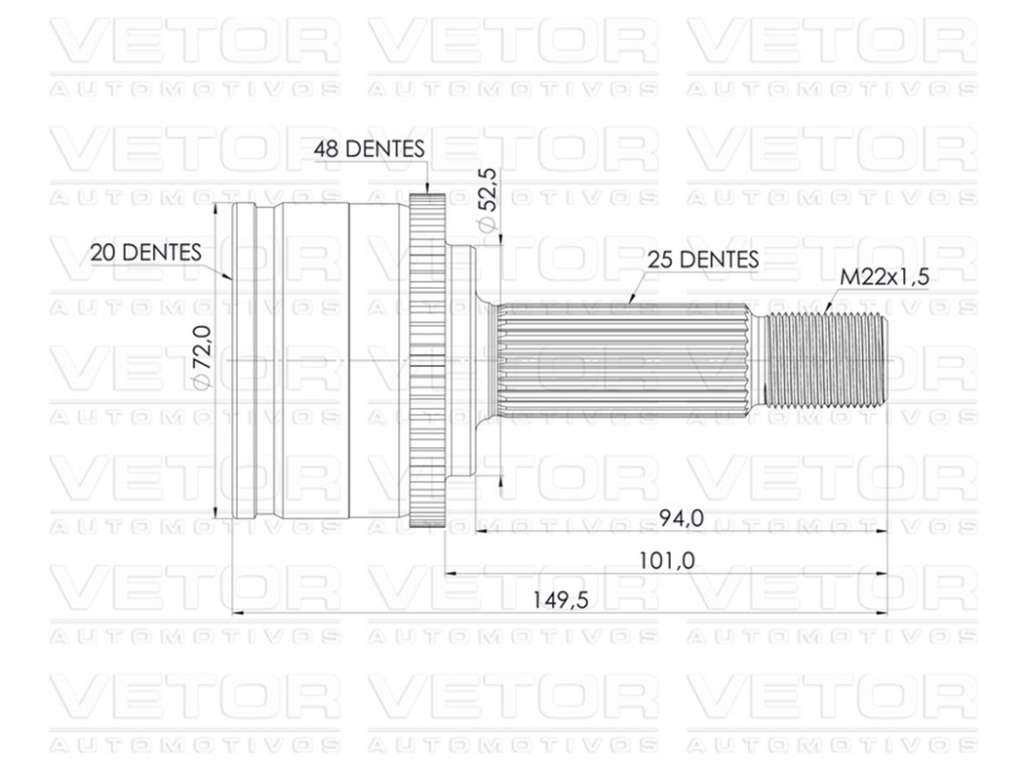 HOMOCINETICA HY HB20 1.0 13/23 25D/20E. L/RUEDA