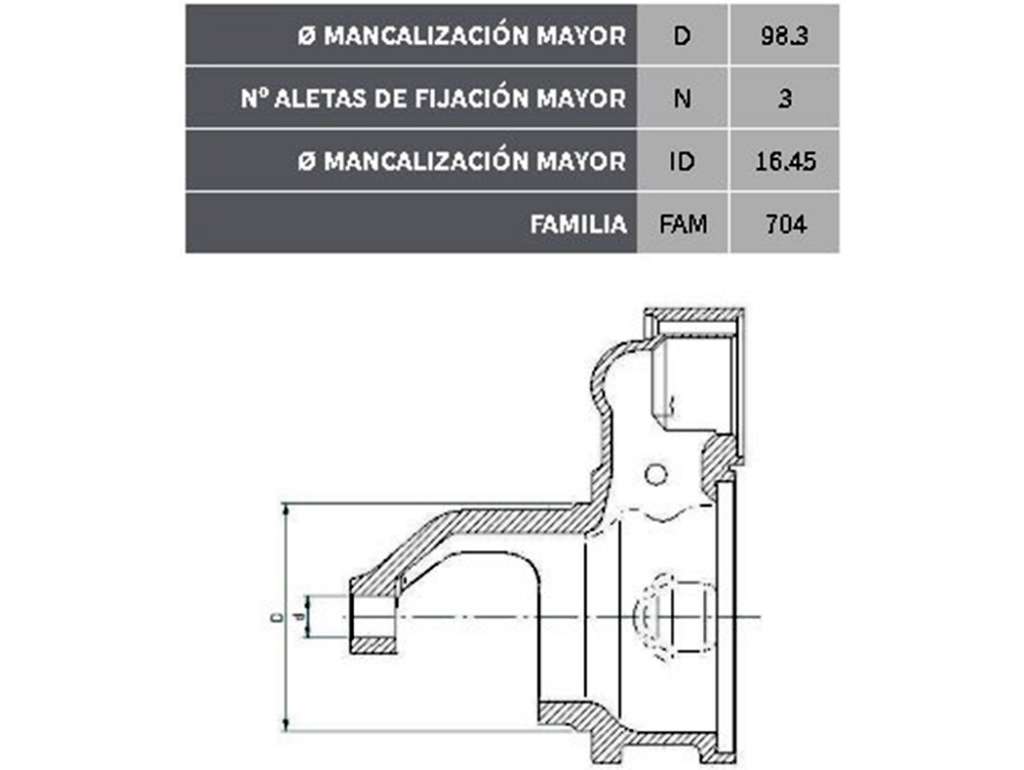 TROMPA ARRANQUE BOSCH GM D20 MAXION