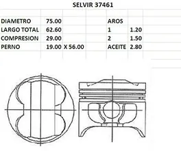 PISTONES  75mm HONDA CIVIC 1.6 I (D16)  STD TIK